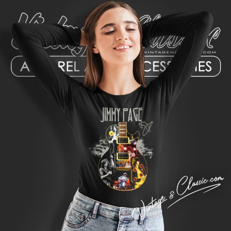 Jimmy Page Guitarist Signature Long Sleeve Tee Jimmy Page Guitarist Signature Long Sleeve Tee