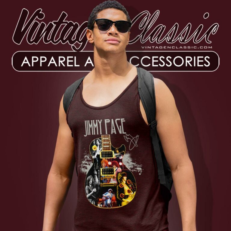 Jimmy Page Guitarist Signature Tank Top Racerback Jimmy Page Guitarist Signature Tank Top Racerback