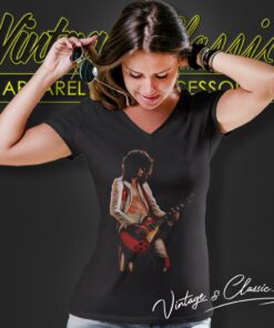 Jimmy Page Live In Concert V Neck TShirt