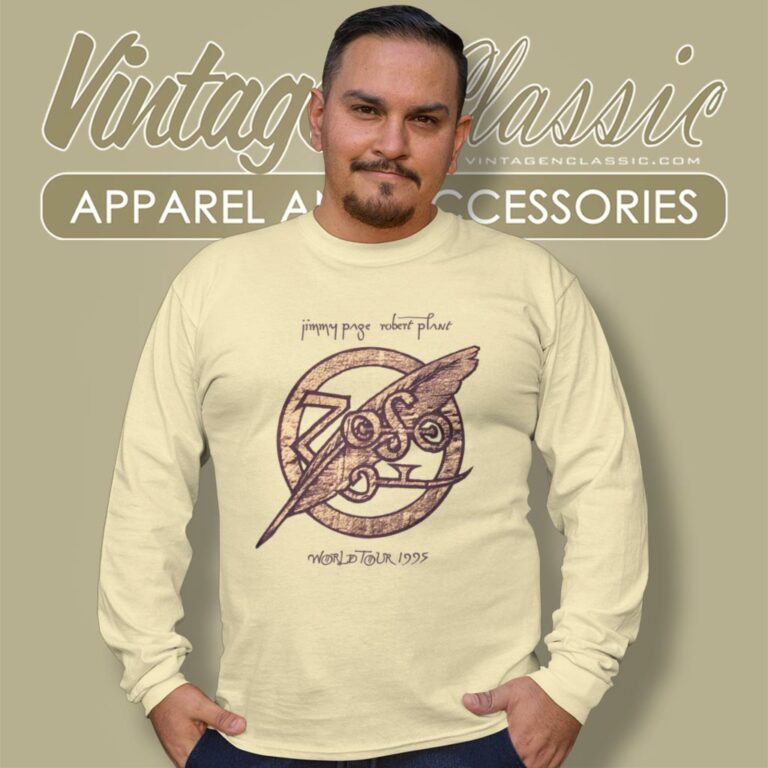 Jimmy Page Robert Plant Tour Long Sleeve Tee Jimmy Page Robert Plant Tour Long Sleeve Tee