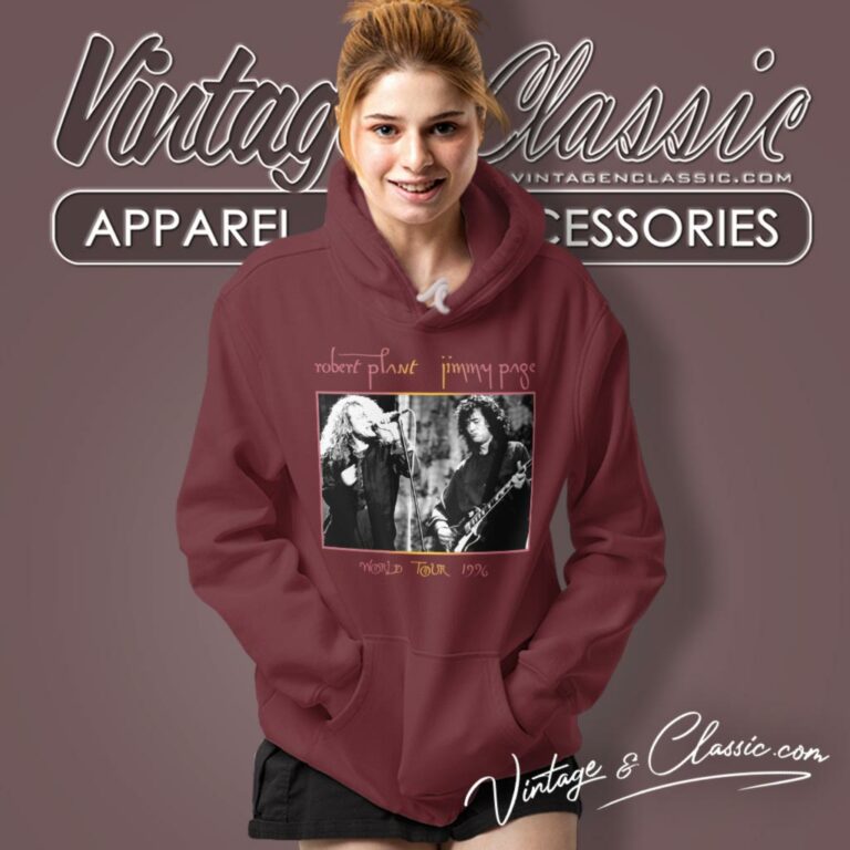 Jimmy Page Shirt Robert Plant 1995 Tour Hoodie Jimmy Page Shirt Robert Plant 1995 Tour Hoodie