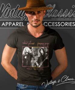Jimmy Page Shirt Robert Plant 1995 Tour V Neck TShirt