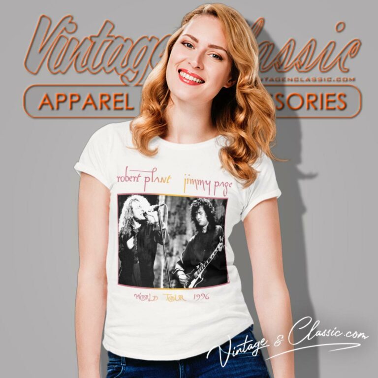 Jimmy Page Shirt Robert Plant 1995 Tour Women T Shirt Jimmy Page Shirt Robert Plant 1995 Tour Women T Shirt
