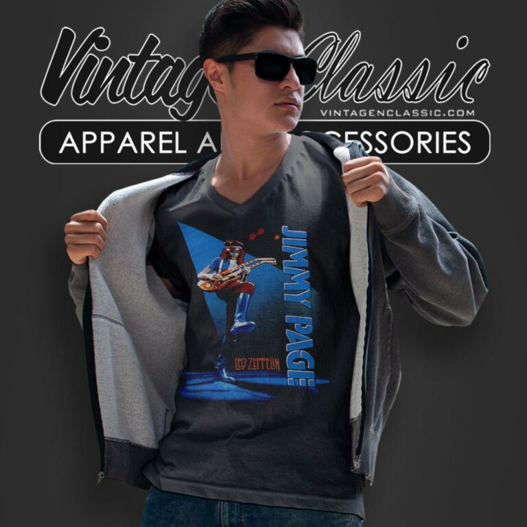 Jimmy Page Shirt Rock Express Guitar Greats V Neck TShirt Jimmy Page Shirt Rock Express Guitar Greats V Neck TShirt