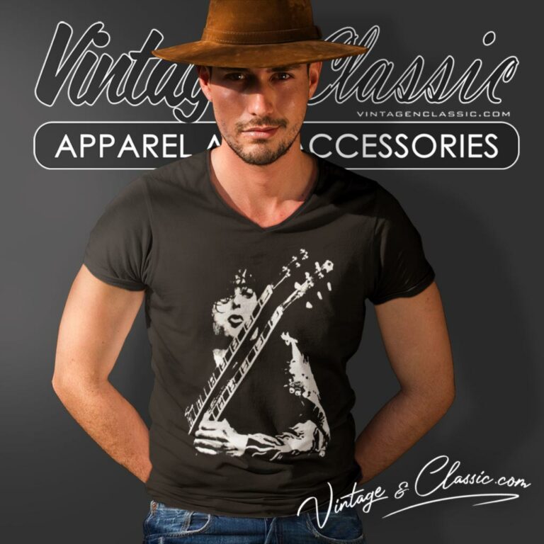 Jimmy Page Vintage V Neck TShirt Jimmy Page Vintage V Neck TShirt