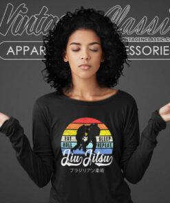 Jiu Jitsu Eat Roll Sleep Repeat Long Sleeve Tee