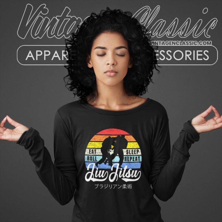 Jiu Jitsu Eat Roll Sleep Repeat Long Sleeve Tee Jiu Jitsu Eat Roll Sleep Repeat Long Sleeve Tee