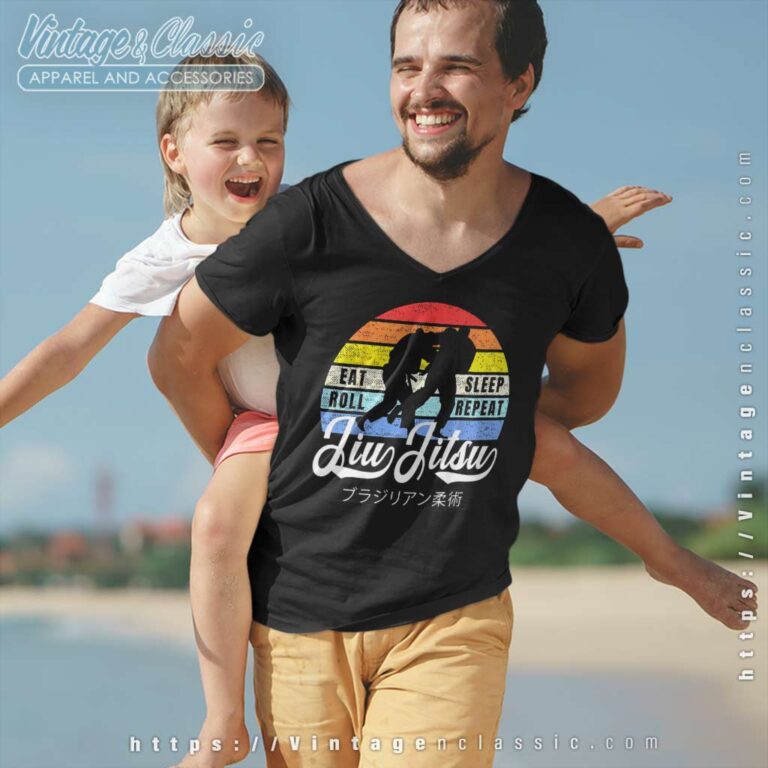 Jiu Jitsu Eat Roll Sleep Repeat V Neck TShirt Jiu Jitsu Eat Roll Sleep Repeat V Neck TShirt