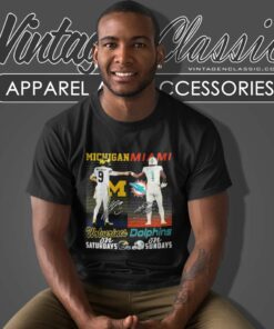 Jj Mccarthy Michigan Tua Tagovailoa Dolphins T Shirt