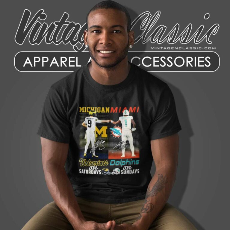 Jj Mccarthy Michigan Tua Tagovailoa Dolphins T Shirt Jj Mccarthy Michigan Tua Tagovailoa Dolphins T Shirt