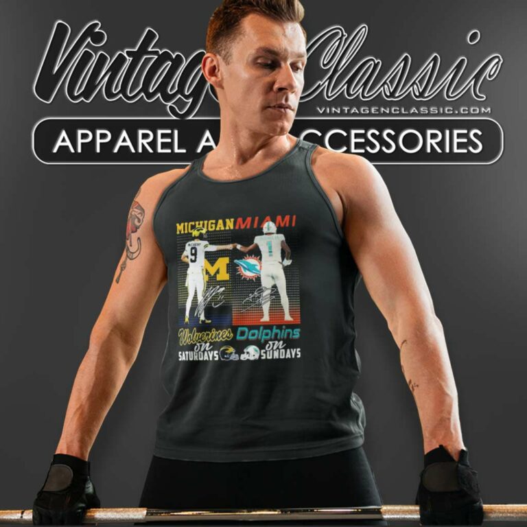 Jj Mccarthy Michigan Tua Tagovailoa Dolphins Tank Top Racerback Jj Mccarthy Michigan Tua Tagovailoa Dolphins Tank Top Racerback