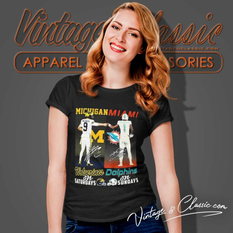 Jj Mccarthy Michigan Tua Tagovailoa Dolphins Women TShirt Jj Mccarthy Michigan Tua Tagovailoa Dolphins Women TShirt