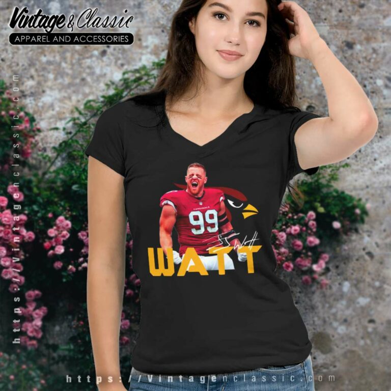 Jj Watt Arizona Cardinals Signature V Neck TShirt Jj Watt Arizona Cardinals Signature V Neck TShirt