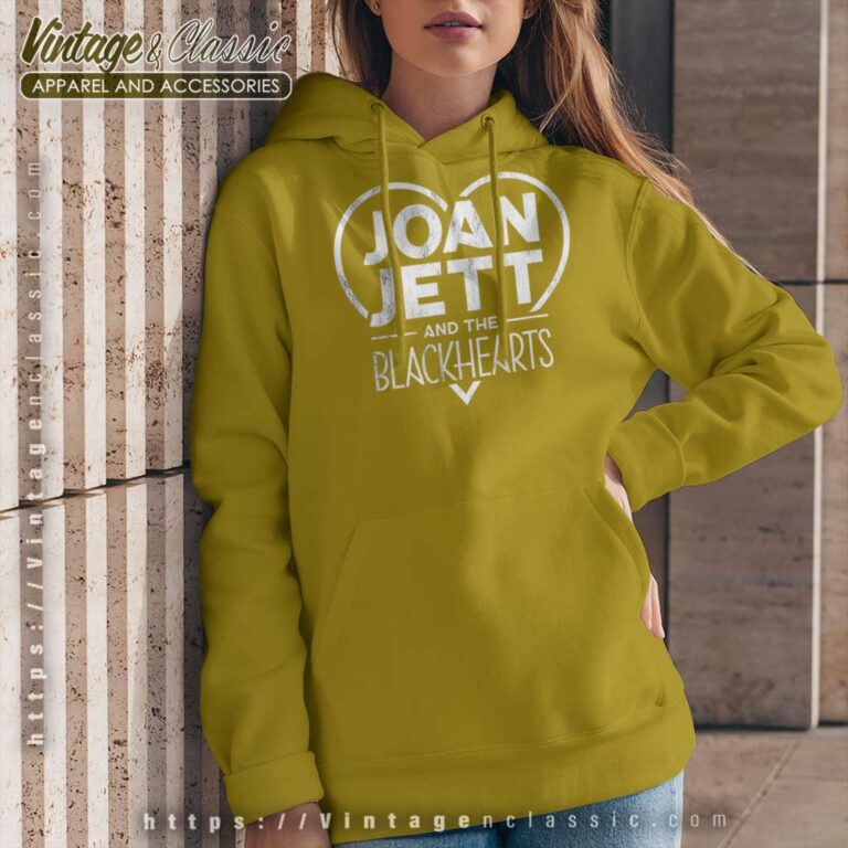 Joan Jett Distressed Blackhearts Logo Hoodie Joan Jett Distressed Blackhearts Logo Hoodie