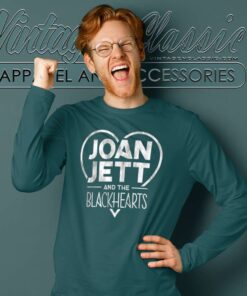 Joan Jett Distressed Blackhearts Logo Long Sleeve Tee