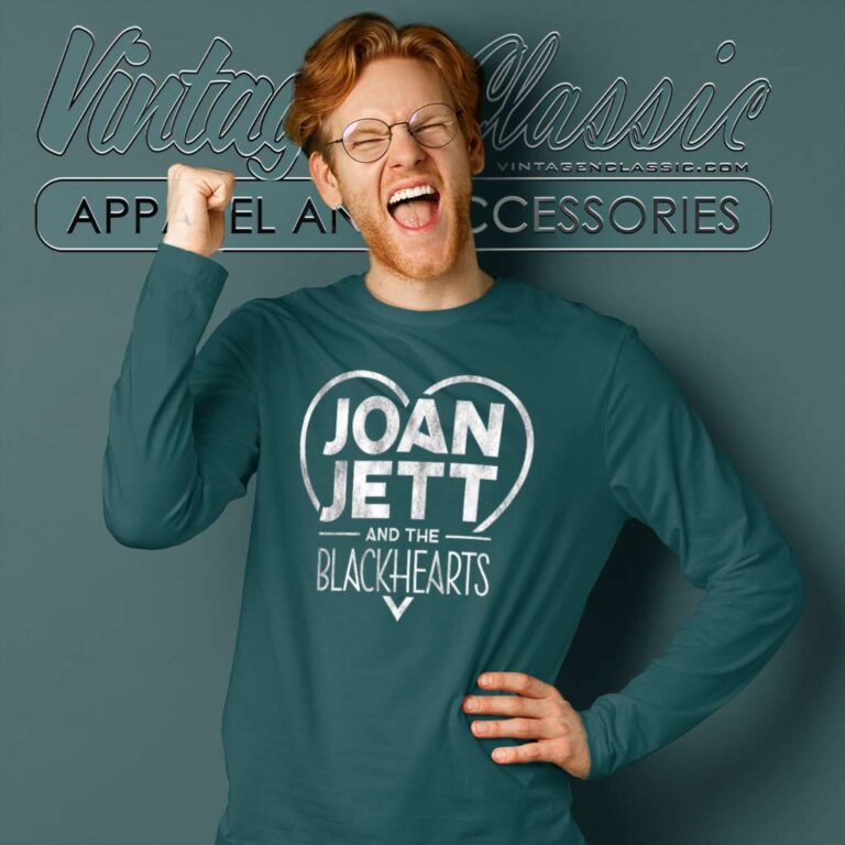 Joan Jett Distressed Blackhearts Logo Long Sleeve Tee Joan Jett Distressed Blackhearts Logo Long Sleeve Tee