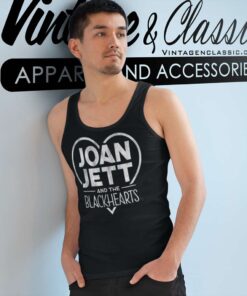 Joan Jett Distressed Blackhearts Logo Tank Top Racerback