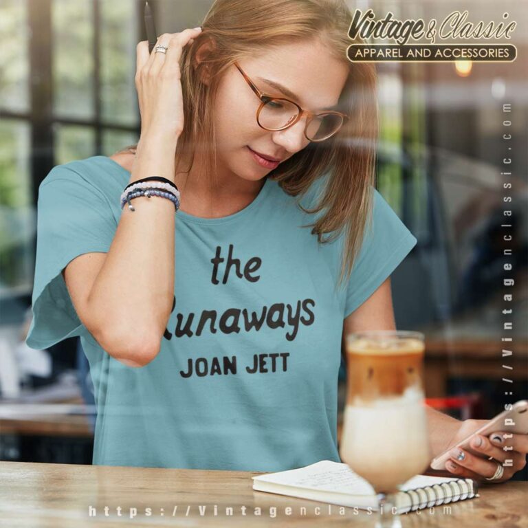 Joan Jett Distressed The Runaways Women TShirt Joan Jett Distressed The Runaways Women TShirt