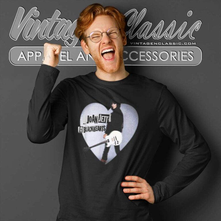 Joan Jett Heart Guitar Long Sleeve Tee Joan Jett Heart Guitar Long Sleeve Tee