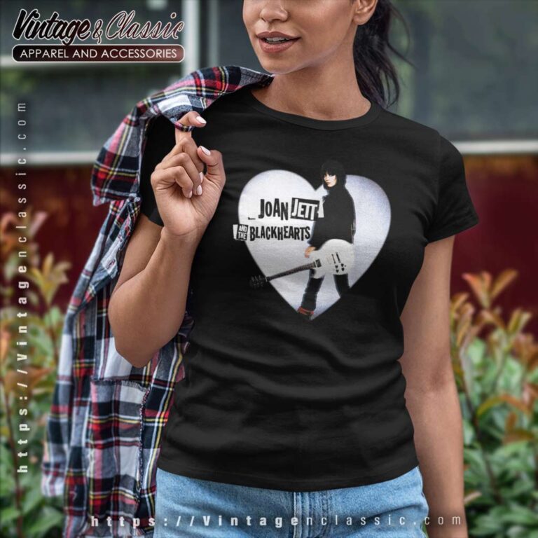 Joan Jett Heart Guitar Women TShirt Joan Jett Heart Guitar Women TShirt