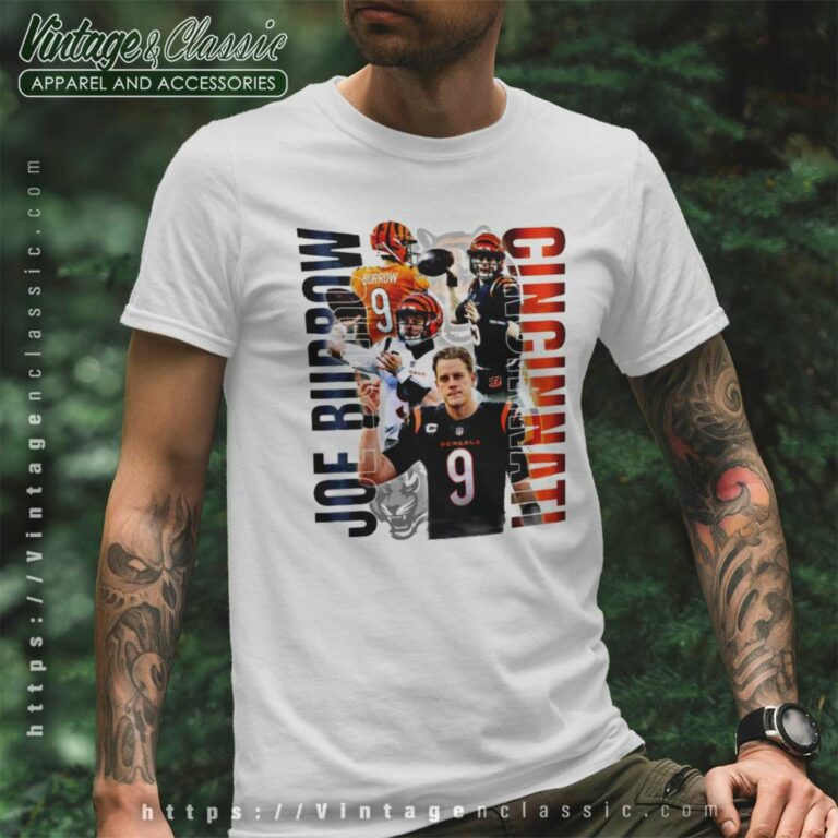 Joe Burrow 9 Cincinnati T Shirt Joe Burrow 9 Cincinnati T Shirt