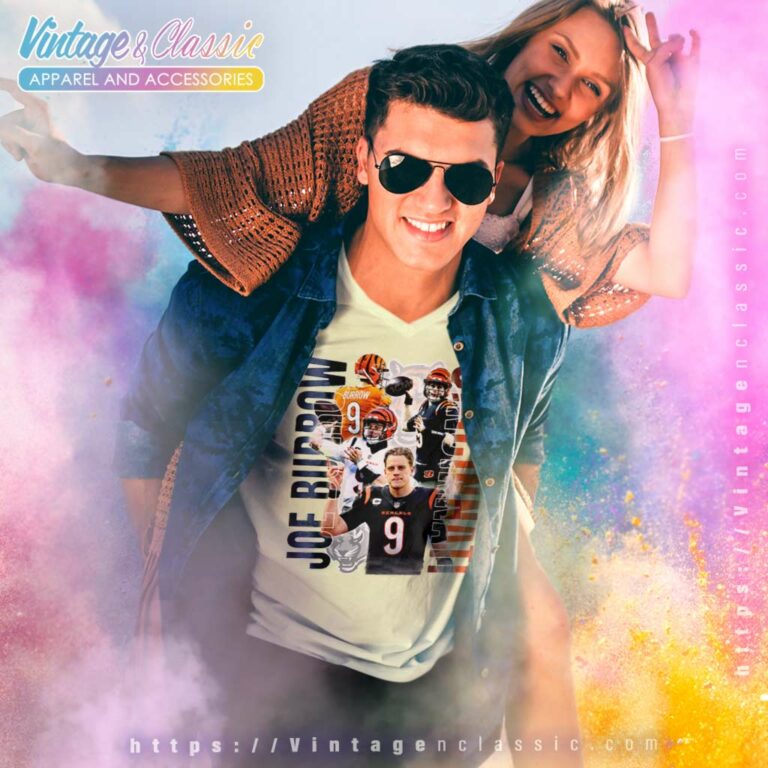 Joe Burrow 9 Cincinnati V Neck TShirt Joe Burrow 9 Cincinnati V Neck TShirt