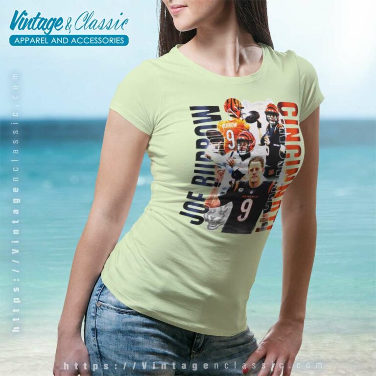 Joe Burrow 9 Cincinnati Women TShirt Joe Burrow 9 Cincinnati Women TShirt