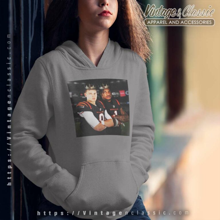 Joe Burrow And Jamarr Chase King Cincinnati Bengals Hoodie Joe Burrow And Jamarr Chase King Cincinnati Bengals Hoodie