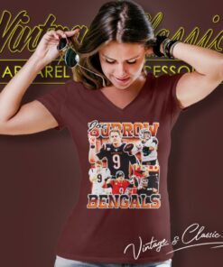 Joe Burrow Bengal Cincinnati Football V Neck TShirt