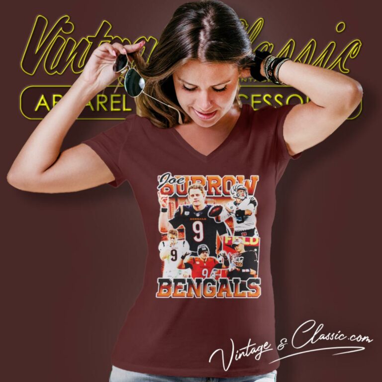 Joe Burrow Bengal Cincinnati Football V Neck TShirt Joe Burrow Bengal Cincinnati Football V Neck TShirt
