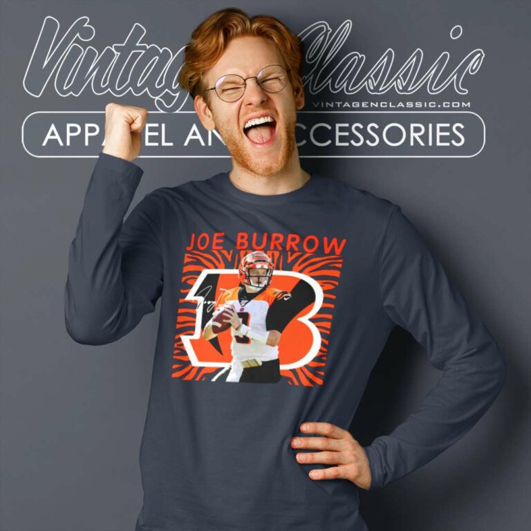 Joe Burrow Cincinnati Bengals Long Sleeve Tee Joe Burrow Cincinnati Bengals Long Sleeve Tee