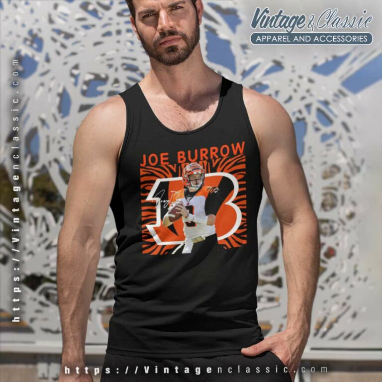 Joe Burrow Cincinnati Bengals Tank Top Racerback Joe Burrow Cincinnati Bengals Tank Top Racerback