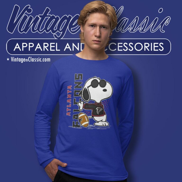 Joe Cool Snoopy Atlanta Falcons Nfl Long Sleeve Tee Joe Cool Snoopy Atlanta Falcons Nfl Long Sleeve Tee