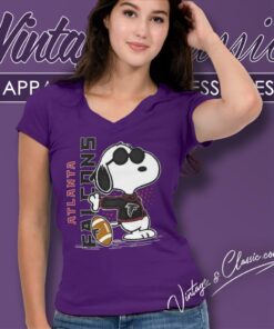 Joe Cool Snoopy Atlanta Falcons Nfl V Neck TShirt