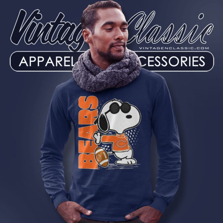 Joe Cool Snoopy Chicago Bears Long Sleeve Tee Joe Cool Snoopy Chicago Bears Long Sleeve Tee