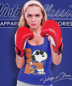 Joe Cool Snoopy Chicago Bears Tank Top Racerback