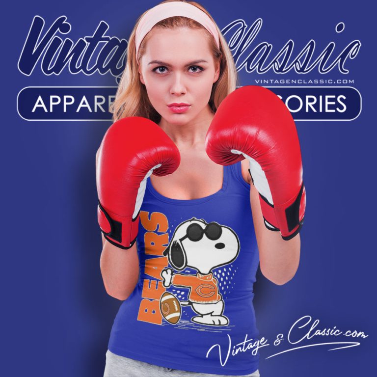Joe Cool Snoopy Chicago Bears Tank Top Racerback Joe Cool Snoopy Chicago Bears Tank Top Racerback