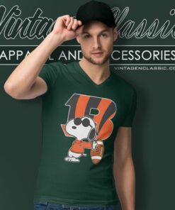 Joe Cool Snoopy Cincinnati Bengals V Neck TShirt