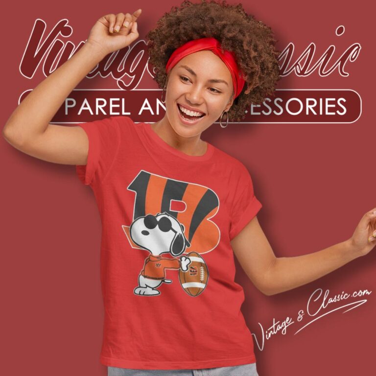 Joe Cool Snoopy Cincinnati Bengals Women T Shirt Joe Cool Snoopy Cincinnati Bengals Women T Shirt