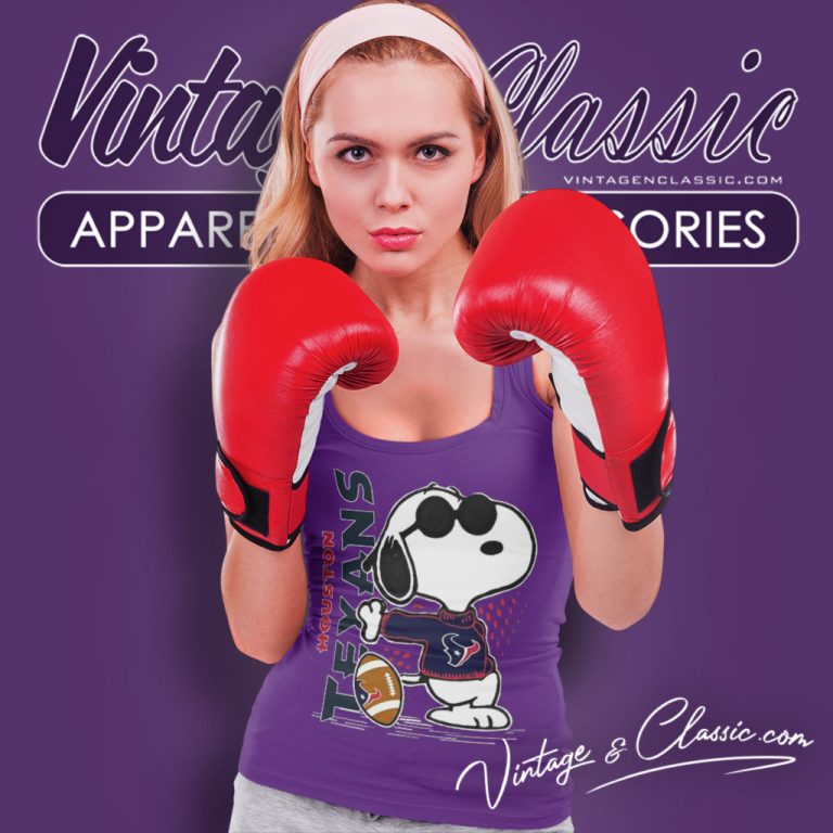 Joe Cool Snoopy Houston Texans Tank Top Racerback Joe Cool Snoopy Houston Texans Tank Top Racerback