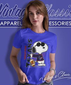 Joe Cool Snoopy Houston Texans Women T Shirt