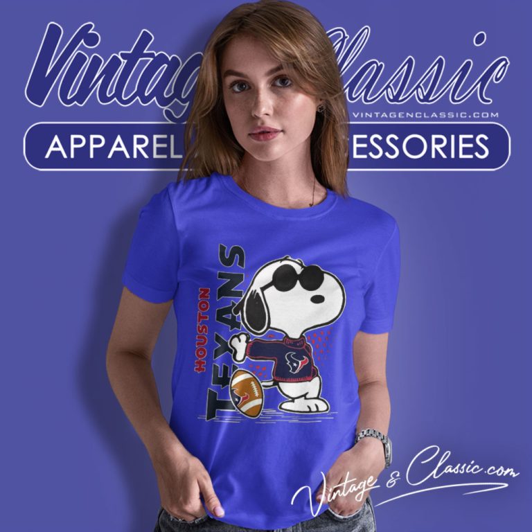 Joe Cool Snoopy Houston Texans Women T Shirt Joe Cool Snoopy Houston Texans Women T Shirt