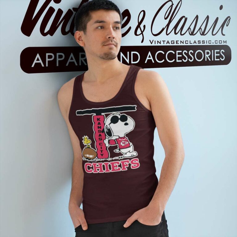 Joe Cool Snoopy Kansas City Chiefs Nfl Tank Top Racerback Joe Cool Snoopy Kansas City Chiefs Nfl Tank Top Racerback