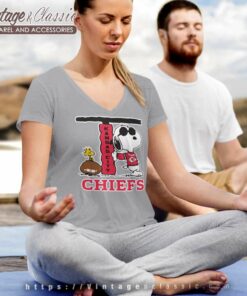 Joe Cool Snoopy Kansas City Chiefs Nfl V Neck TShirt