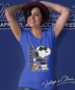 Joe Cool Snoopy Los Angeles Chargers V Neck TShirt
