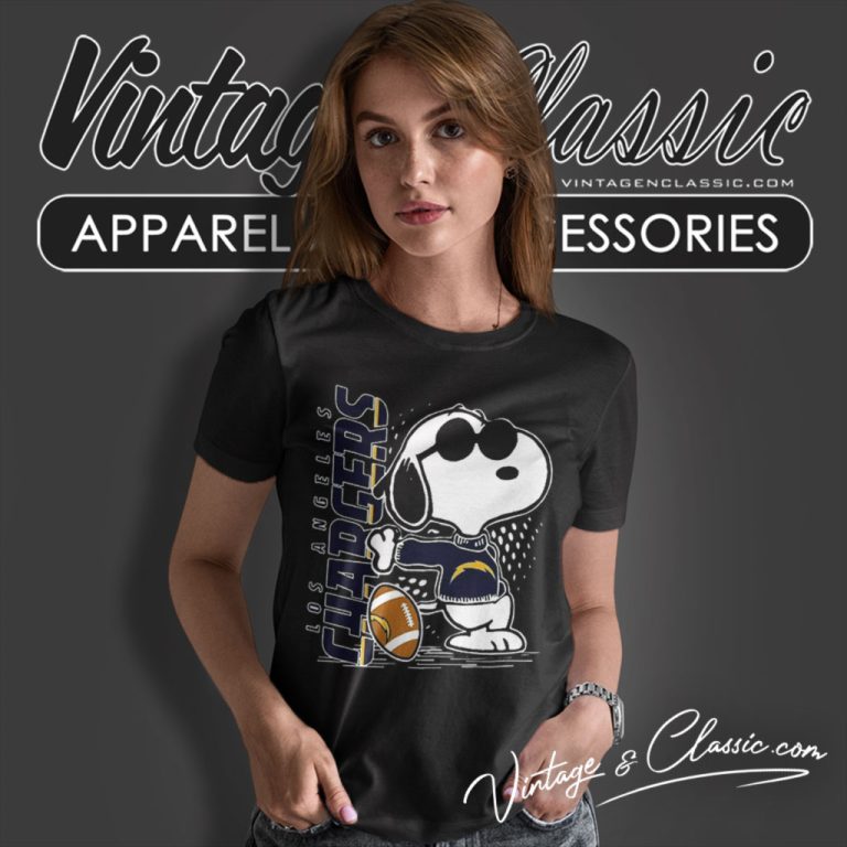 Joe Cool Snoopy Los Angeles Chargers Women T Shirt Joe Cool Snoopy Los Angeles Chargers Women T Shirt