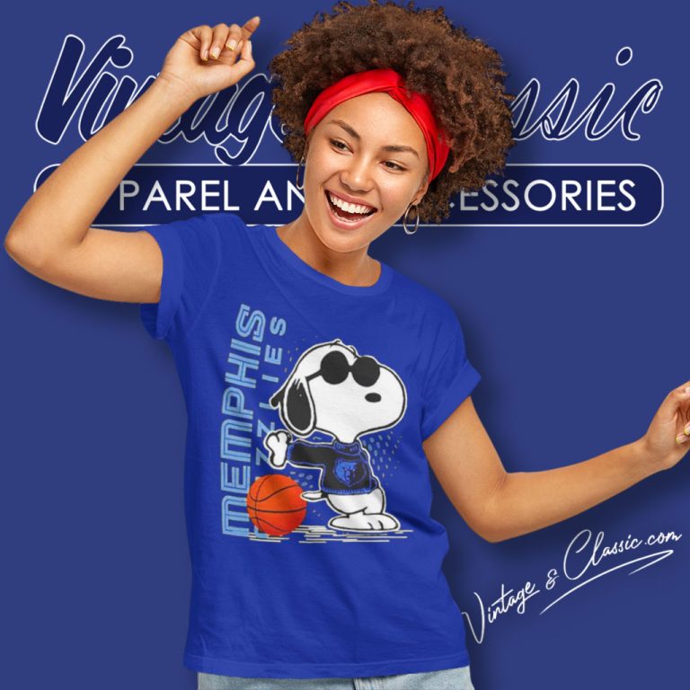Joe Cool Snoopy Memphis Grizzlies Women T Shirt Joe Cool Snoopy Memphis Grizzlies Women T Shirt