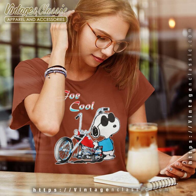 Joe Cool Snoopy Motorcycle Women TShirt Joe Cool Snoopy Motorcycle Women TShirt