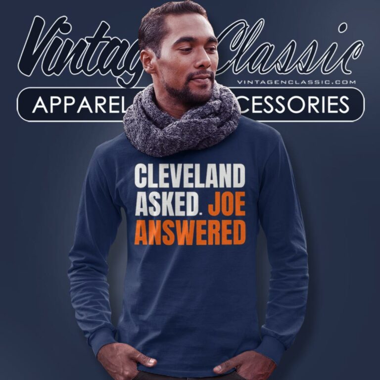 Joe Flacco Cleveland Asked Joe Answered Long Sleeve Tee Joe Flacco Cleveland Asked Joe Answered Long Sleeve Tee
