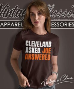 Joe Flacco Cleveland Asked Joe Answered Women T Shirt